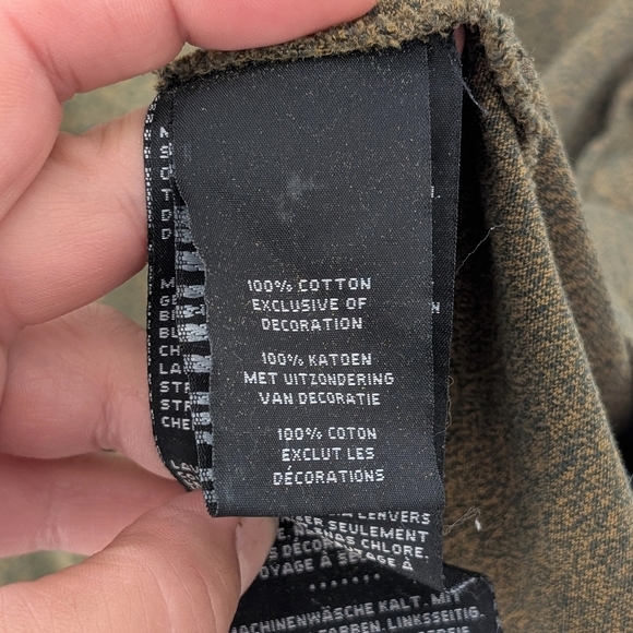 Harley-Davidson Men's Long Sleeve Tee In Kaki-Green and Orange - Size M - Picture 8 of 9